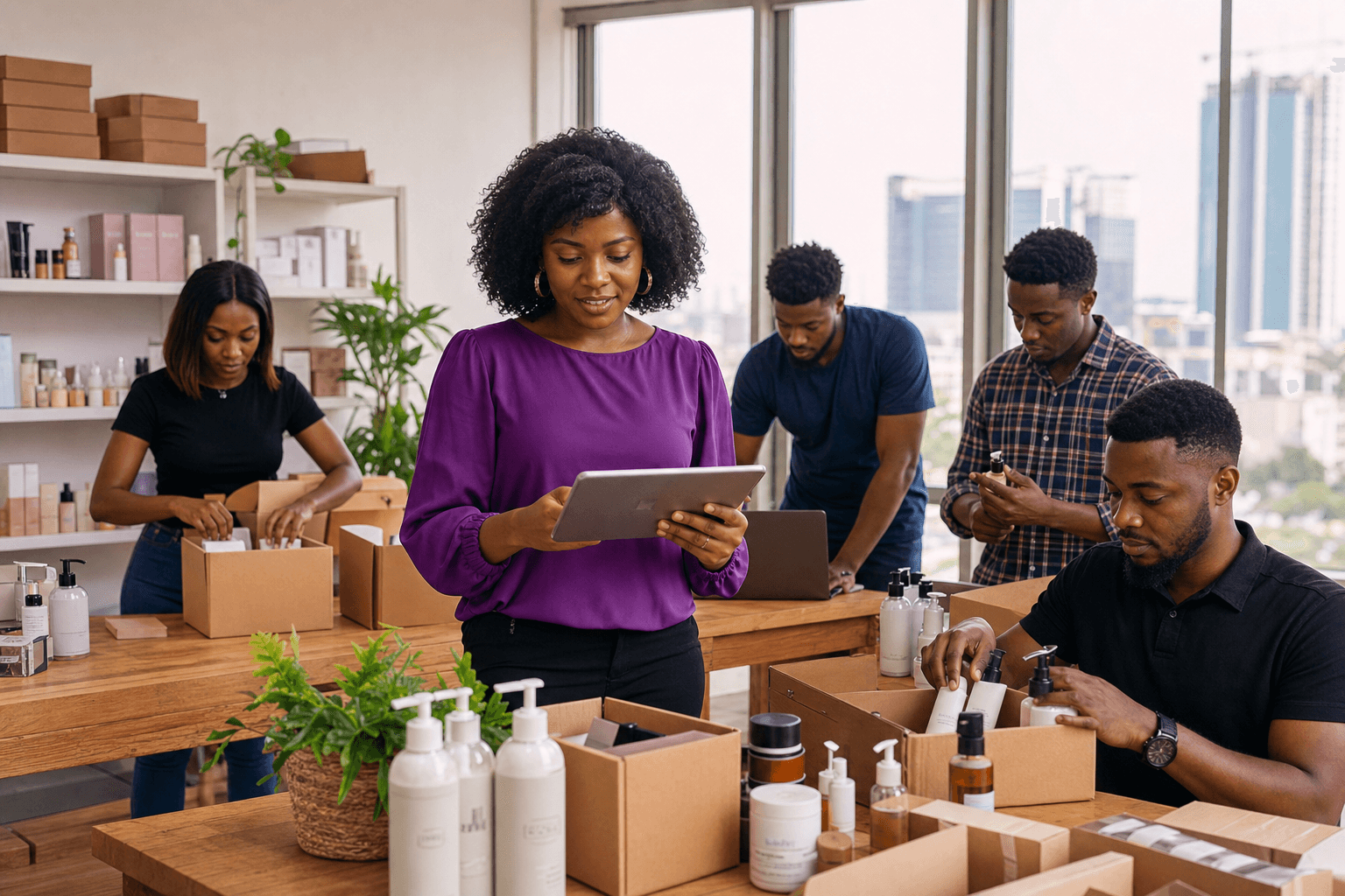 Entrepreneur building a business with Lalitah Plus support