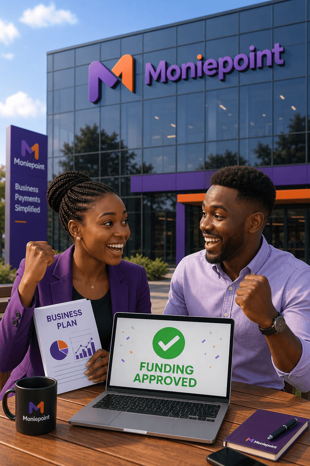 Entrepreneurs accessing Moniepoint business funding support